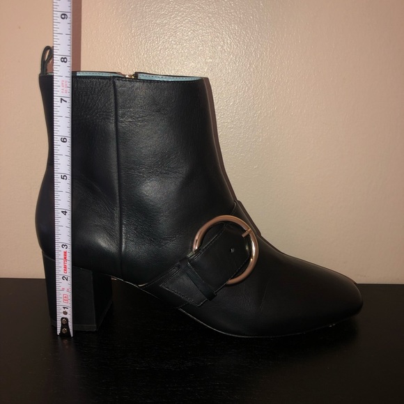 Frances Valentine “Cassie”Black Leather Heeled Ankle Boot,Size-9 - Picture 10 of 16